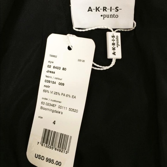 Akris Punto Black A Line Sleeveless Dress - Picture 3 of 6